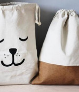 Cartoon Printing Laundry diaper Bag Pouch Cotton Canvas Bag for baby Toys baby Clothes Kids Toys Bag Cute Wall Pocket
