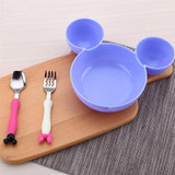 Cartoon Mickey Children Bowls DIY Food Fruit Plate Kindergarten Children's Tableware Set Gift Environmental Protection Children