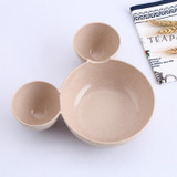 Cartoon Mickey Children Bowls DIY Food Fruit Plate Kindergarten Children's Tableware Set Gift Environmental Protection Children