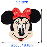 Cartoon Kids Minnie Mickey Mouse Iron On Patches Clothes Patches For Clothing Girls Boys Baby Embroidered patches