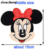 Cartoon Kids Minnie Mickey Mouse Iron On Patches Clothes Patches For Clothing Girls Boys Baby Embroidered patches