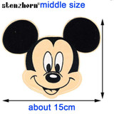 Cartoon Kids Minnie Mickey Mouse Iron On Patches Clothes Patches For Clothing Girls Boys Baby Embroidered patches