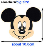 Cartoon Kids Minnie Mickey Mouse Iron On Patches Clothes Patches For Clothing Girls Boys Baby Embroidered patches