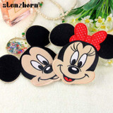Cartoon Kids Minnie Mickey Mouse Iron On Patches Clothes Patches For Clothing Girls Boys Baby Embroidered patches