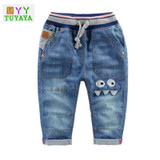 Cartoon Holes Kids Denim Jeans Pants 2018 Spring Casual Baby Jeans Children's Clothes Girls Jeans for Boys Kids Long Trousers