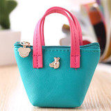 Cartoon Girls Coin Purse Handbag Cute Candy Color Leather Small Mini Coin Pouch Bag Children Wallet Change Purses For Kids Gifts