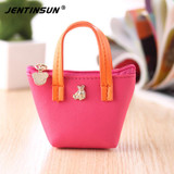 Cartoon Girls Coin Purse Handbag Cute Candy Color Leather Small Mini Coin Pouch Bag Children Wallet Change Purses For Kids Gifts