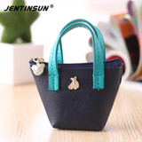 Cartoon Girls Coin Purse Handbag Cute Candy Color Leather Small Mini Coin Pouch Bag Children Wallet Change Purses For Kids Gifts
