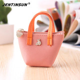 Cartoon Girls Coin Purse Handbag Cute Candy Color Leather Small Mini Coin Pouch Bag Children Wallet Change Purses For Kids Gifts