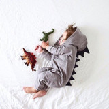 Cartoon Dinosaur Design Hooded Baby Rompers Newborn Clothing Cotton Long Sleeve Jumpsuits Boys Girls Outerwear Costume Baby Gift