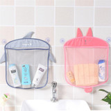 Cartoon Cute Bathroom Hanging Storage Basket Baby Kids Bathing Toy Storage Organizer Bathroom Folding Mesh Storage Basket