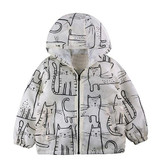 Cartoon Cat Kids Jackets Summer 2018 Children Hooded Windbreaker Cute Baby Clothes Kid Outerwear &amp; Coats Boys/Girls Clothing