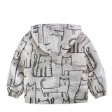 Cartoon Cat Kids Jackets Summer 2017 Children Hooded Windbreaker Cute Baby Clothes Kid Outerwear &amp; Coats Boys/Girls Clothing