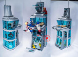 Marvel Superheroes Iron Man Base Attack Avengers Tower Model Building Blocks Bricks Toys Children compatible legoes gift kid set