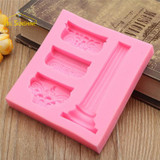 Marble Pillar Silicone Cake Mold 3D Silicone Mold Fondant Cake Chocolate Soap Mould Cake Decorating Baking Tool