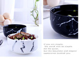 Marble grain rice bowls kitchen dinnerware home decoration creative design ceramic bowl noodle soup bowl ceramic tools