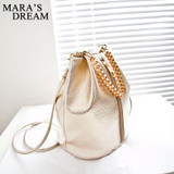 Mara's Dream New Lady Women Bag PU Leather Handbag Shoulder Bucket Bags Tote Purse Satchel Women Messenger Hobo Crossbody Bags