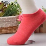 Mara's Dream 10pcs=5pairs/lot women cotton socks summer cute candy color boat socks ankle socks for woman thin sock slippers