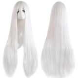 MapofBeauty 40" Long Straight Cosplay Wig Black White Brown Blonde Pink Wigs For Women Heat Resistant Synthetic Fake hair
