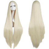 MapofBeauty 40" Long Straight Cosplay Wig Black White Brown Blonde Pink Wigs For Women Heat Resistant Synthetic Fake hair