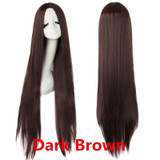 MapofBeauty 40" Long Straight Cosplay Wig Black White Brown Blonde Pink Wigs For Women Heat Resistant Synthetic Fake hair