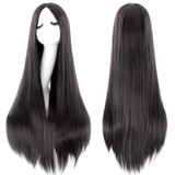 MapofBeauty 40" Long Straight Cosplay Wig Black White Brown Blonde Pink Wigs For Women Heat Resistant Synthetic Fake hair