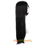 MapofBeauty long straight women's wigs Black dark light brown Ladies 70cm Heat Resistant Synthetic Nautral hair