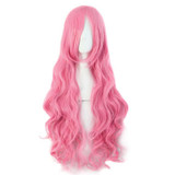 MapofBeauty 32 Inches long wavy pink Cosplay Wigs Peruca Costume Cartoon Role Hairpiece Synthetic Heat Resistant Women Hair