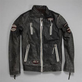 MAPLESTEED Mens Leather Jacket Embroidery 100% Genuine Goatskin Cowhide Black Brown Bomber Motorcycle Jacket Male Biker Coat 182