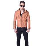 MAPLESTEED Brand Genuine Leather Jacket Men 100% Sheepskin Vegetable Tanned Leather Coat Black Yellow Slim Fit Jacket Autumn 008