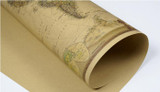 Map of The Flat Earth Real World Classic Vintage Retro Kraft Decorative Poster Maps Home Bar Posters Wall Sticker Decor