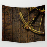 Map and Compass Tapestry