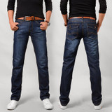 Many Styles Men's Classic Jeans Straight Full Length Casual Slim Jeans Black Men Fashion Brand Cotton Denim Cheap Jeans Mens