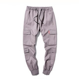Many Pockets Sweatpants Men Solid Black Grey Plus Size 3XL 4XL 5XL Fashion Trousers Man Elastic Waist Streetwear Hip hop Pants