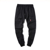 Many Pockets Sweatpants Men Solid Black Grey Plus Size 3XL 4XL 5XL Fashion Trousers Man Elastic Waist Streetwear Hip hop Pants
