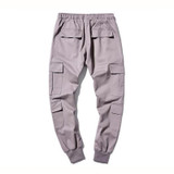 Many Pockets Sweatpants Men Solid Black Grey Plus Size 3XL 4XL 5XL Fashion Trousers Man Elastic Waist Streetwear Hip hop Pants