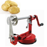 Manual Red Stainless Steel Twisted Potato Apple Slicer Spiral French Fry Cutter (00202)