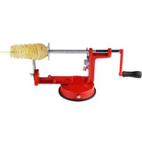 Manual Red Stainless Steel Twisted Potato Apple Slicer Spiral French Fry Cutter (00202)