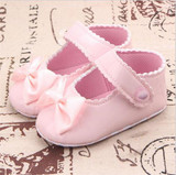 2017 New Bowknot Baby Soft Soled Shoes Antislip Infants Crib First Walkers Toddlers Girls Princess Shoes
