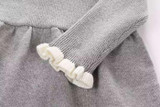 2017 New baby girl princess dresses for autumn and spring ,girls knitted dress with long sleeve children's clothes sweater dress