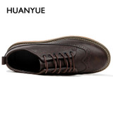2017 New Autumn/Winter Men Shose Fashion Pu Leather Men Casual Shoes Lace UP Flat High Quality Black Men's Shoes Zapatos Hombre