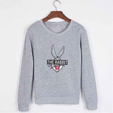 2017 New Autumn Winter Women Fashion Cute Cartoon Bugs Bunny Printed Sweatshirts Loose Casual Female Hoody Coat Hoodies