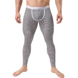 2017 New Autumn Winter Warm Modal Men Thermal Underwear Funny Plaid/Foot Print/Wave Printed Long Johns Underpants Leggings