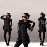 2017 New Autumn Winter Letter Print Pullover Hoodies Sweatshirts Women Plus Size Zipper Irregular Top Sportswear 2017 New Autumn Winter Letter Print Pullover Hoodies Sweatshirts Women Plus Size Zipper Irregular Top Sportswear