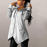2017 New Autumn Winter Letter Print Pullover Hoodies Sweatshirts Women Plus Size Zipper Irregular Top Sportswear 2017 New Autumn Winter Letter Print Pullover Hoodies Sweatshirts Women Plus Size Zipper Irregular Top Sportswear