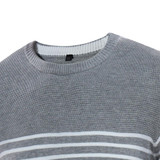 2017 New Autumn Winter Fashion Brand Clothing Men Knitted Sweater O-Neck Slim Fit Pullover Men Striped Sweaters For Men M-3XL