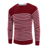 2017 New Autumn Winter Fashion Brand Clothing Men Knitted Sweater O-Neck Slim Fit Pullover Men Striped Sweaters For Men M-3XL