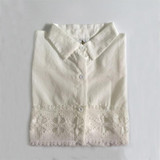 2017 New Autumn White Lace Blouse Plus Size 4XL Women Tops Casual Loose Blouses Long Sleeve Vintage Ladies Shirts Blusas AB318