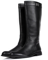 LOISWORD Large size EUR45 slim zipper knee high mens boots genuine leather motorcycle boots fashion mens winter boots