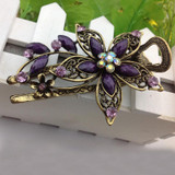 LNRRABC Vintage Elegant Flower Hair Clip Crystal Hairpin Barrette Hair Accessories Gift acessorio para cabelo Hair Claws